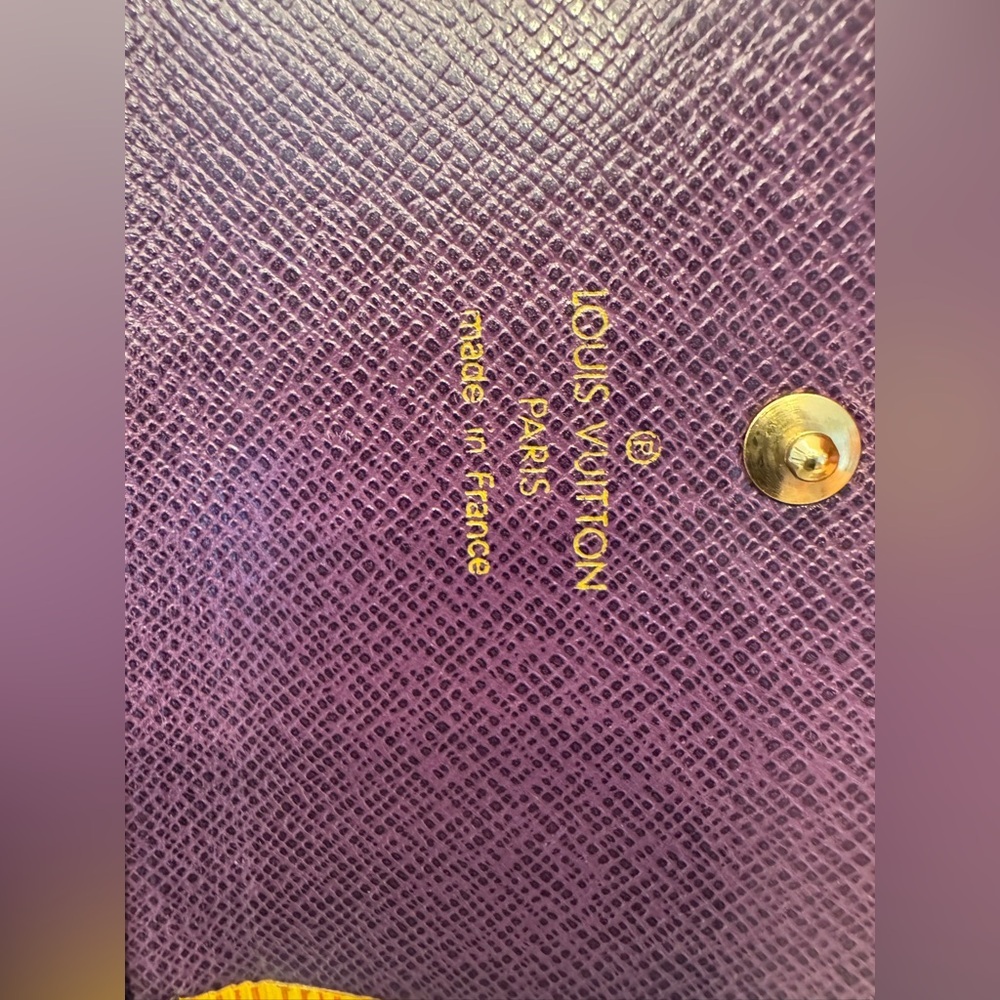 Louis Vuitton Vintage Elise Epi Leather Wallet – Yellow / Purple – 1995 - Picture 12 of 12